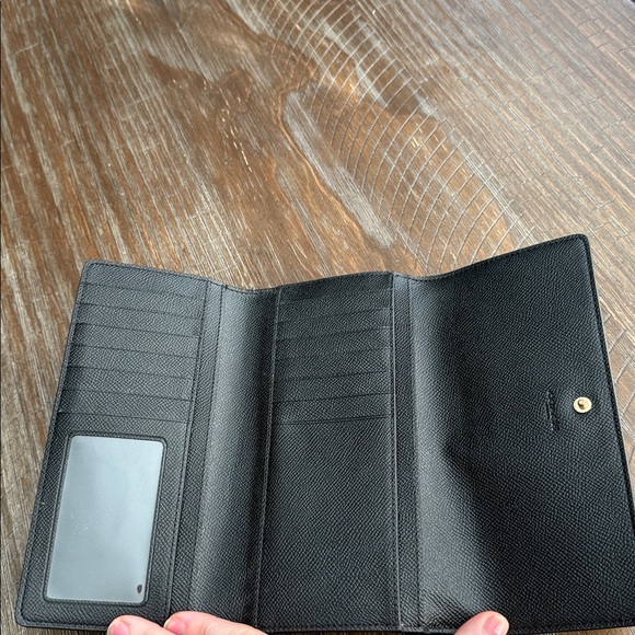 Coach slim cross grain Tri fold wallet black - Picture 10 of 10